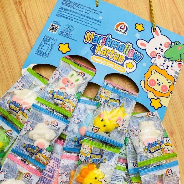 

Marshmellow Kartun (isi 30 pcs) - Marshmallow bentuk kartun Halal
