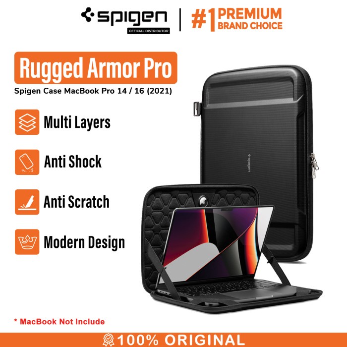 PROMO Tas Laptop Macbook Pro 14/16 2021 Spigen Rugged Armor Pro Sleeve Case
