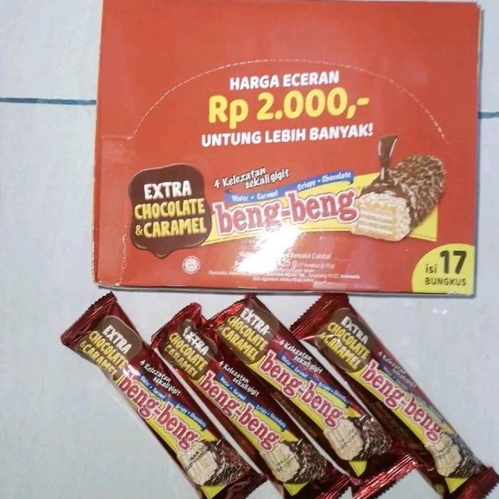 

Beng beng 1box isi 17pcs wafer caramel crispy coklat Snacks