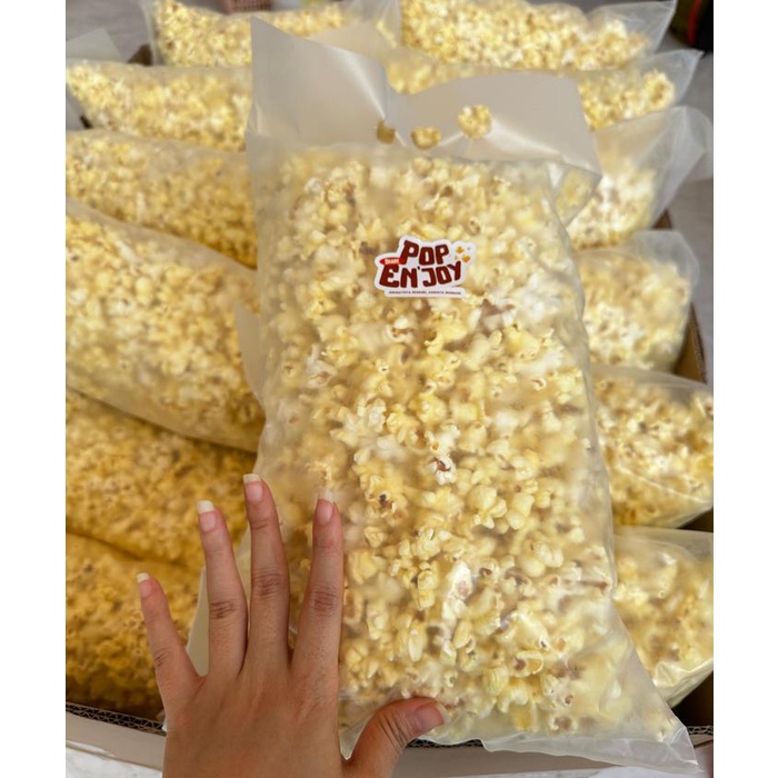

[ GURIH ] POPCORN Butter Sea Salt 1 Bag - PopENjoy / Makanan Manis Crispy Camilan Popkron Snack