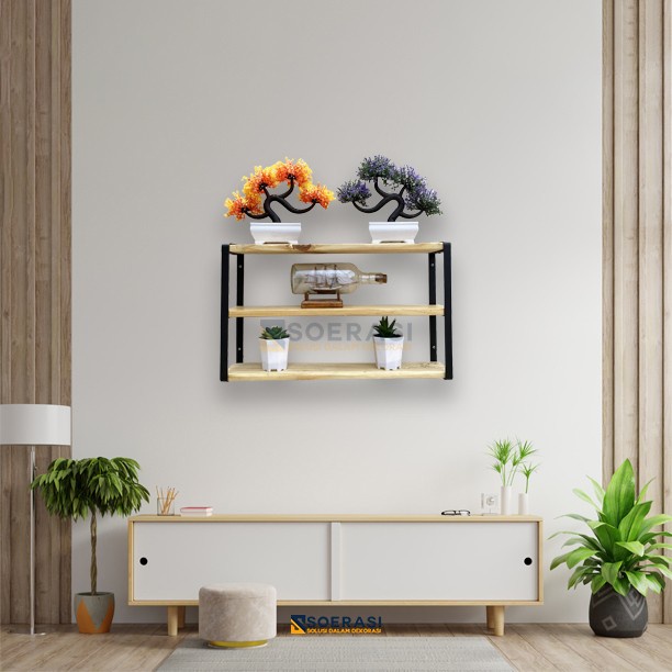 

[tmr] - STRABA Rak make up dinding vintage penyimpanan tas sepatu minimalis