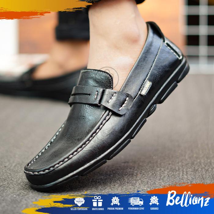 Terbaru Bellionz X Jasper - Sepatu Pantofel Pria Kulit Asli - Pantofel Pansus Formal Karet Shoes