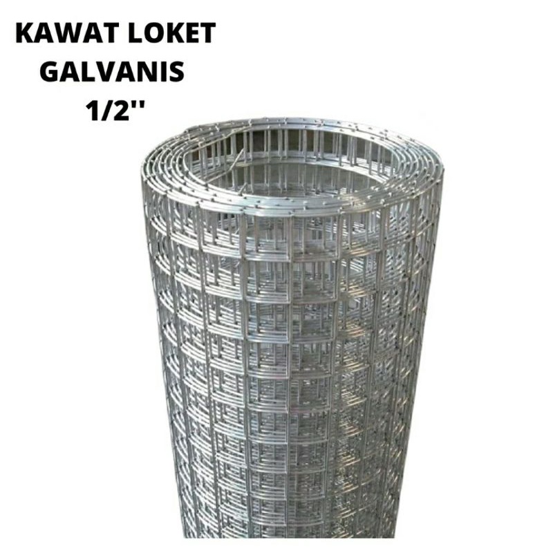 Kawat Loket Ram Putih Galvanized Per Roll 10 Meter Kandang