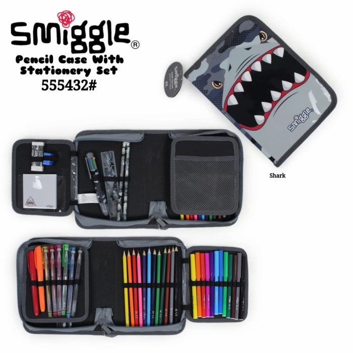 

Smiggle Pencil Case & Stationery set 40 pis/ alat tulis Smiggle/ gift Kode 966