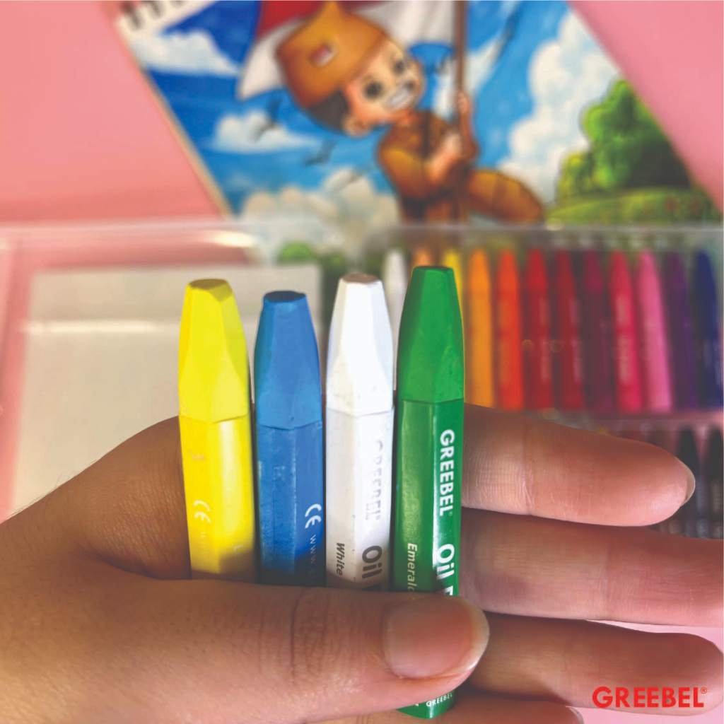 

Termurah Greebel Crayon Krayon 24 Warna / Kids Oil Pastel 24 Warna / Crayon Greebel / Timur Agung