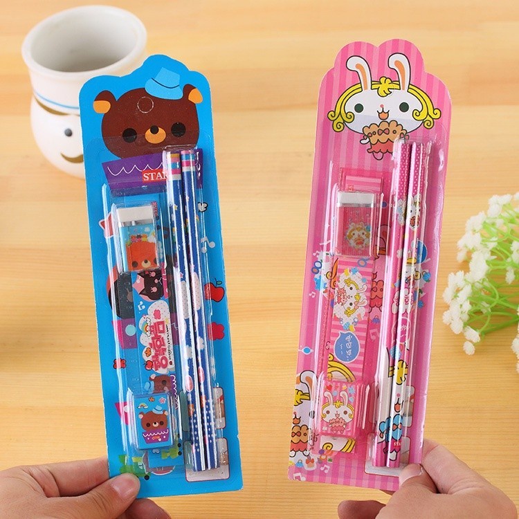 

Bergaransi Bores Stationery Set 5 In 1 Alat Tulis Anak Sekolah Penghapus Penggaris Pensil Serutan