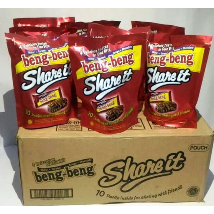 

Beng-Beng Share It isi 10 x 9.5 gr wafer cokelat - Cemilan Biskuit