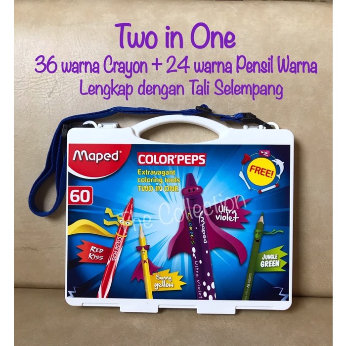 

ATK0632MP 36 crayon + 24 warna Maped Extravagant Color Peps OT832004