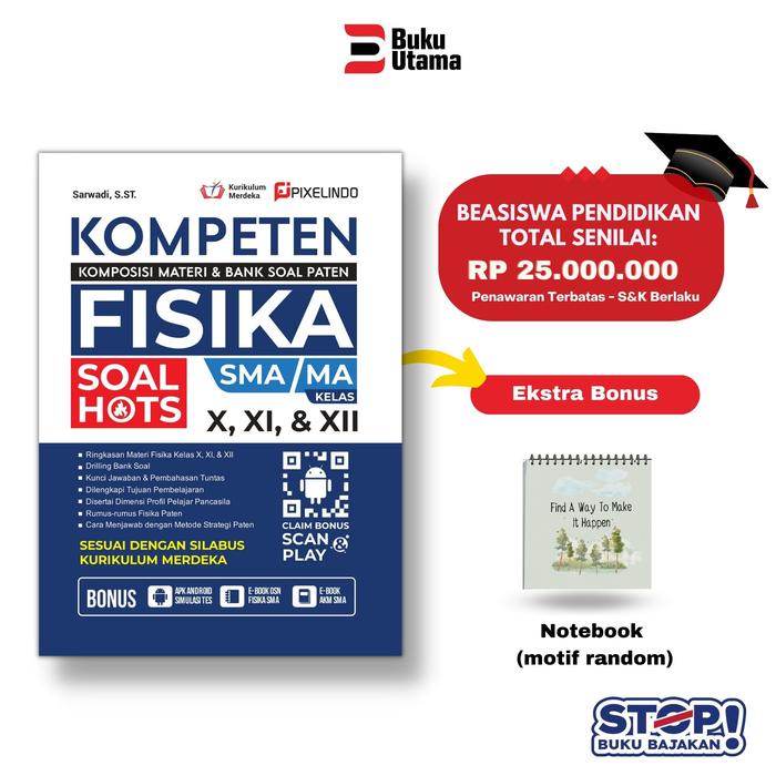 

[Hendra Brudy Choice] Buku Kompeten Kurikulum Merdeka Sma/Ma Kelas X,Xi,Xii Permapel Fisika,Kimia,