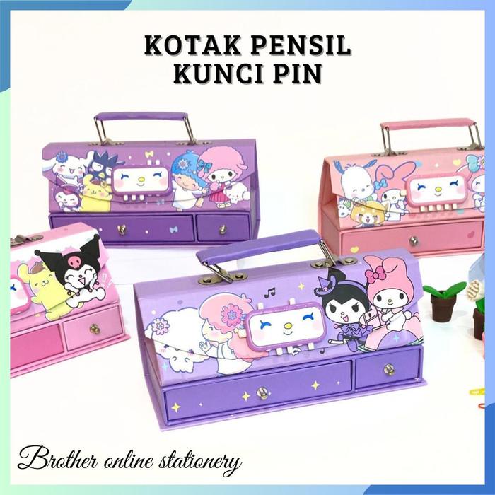 

Bos Kotak Pensil Karton+Kode Kunci/Tempat Pensil/Pencil Case Code/Pin Stationery Besi/Kotak Pensil