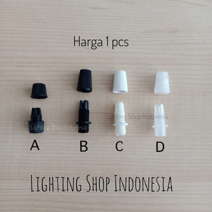 Ikatan Kabel Jepitan Mur Baut Sparpart Sepasang Lampu Gantung Kop Base