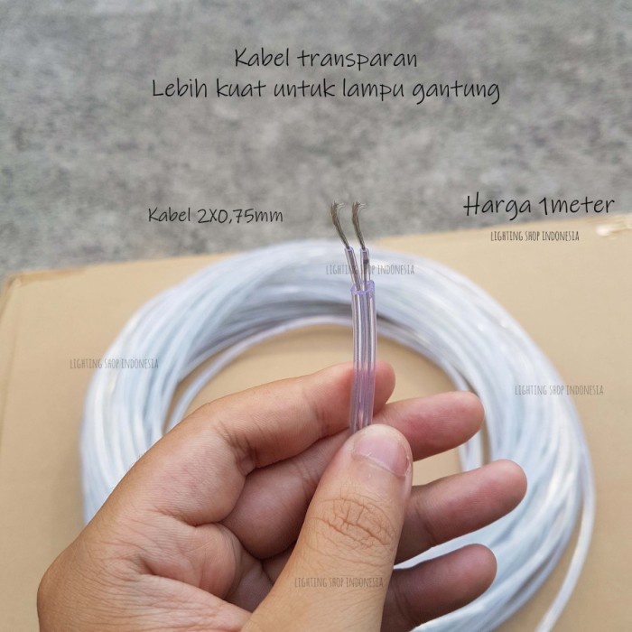Kabel Bening Transparan Untuk Lampu Gantung Hias