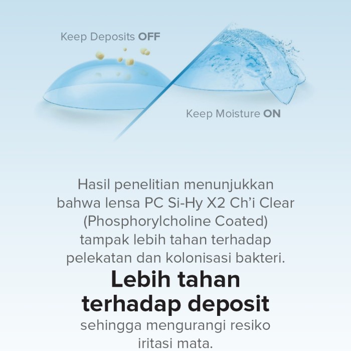 JTTOP" SOFTLENS X2 CHI CLEAR ORIGINAL LENSA KONTAK MINUS BENING BULANAN