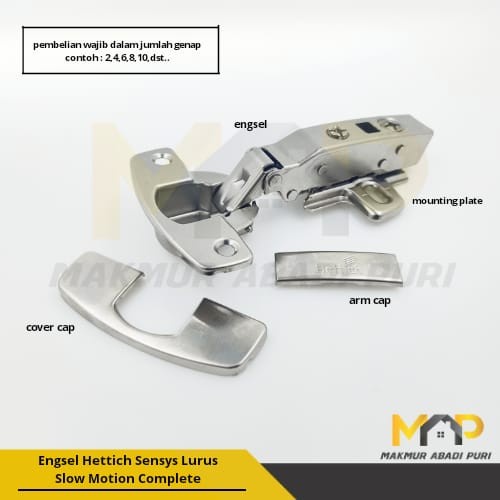 Engsel Pintu Lemari-Engsel Hettich SENSYS Slow Motion - Complete