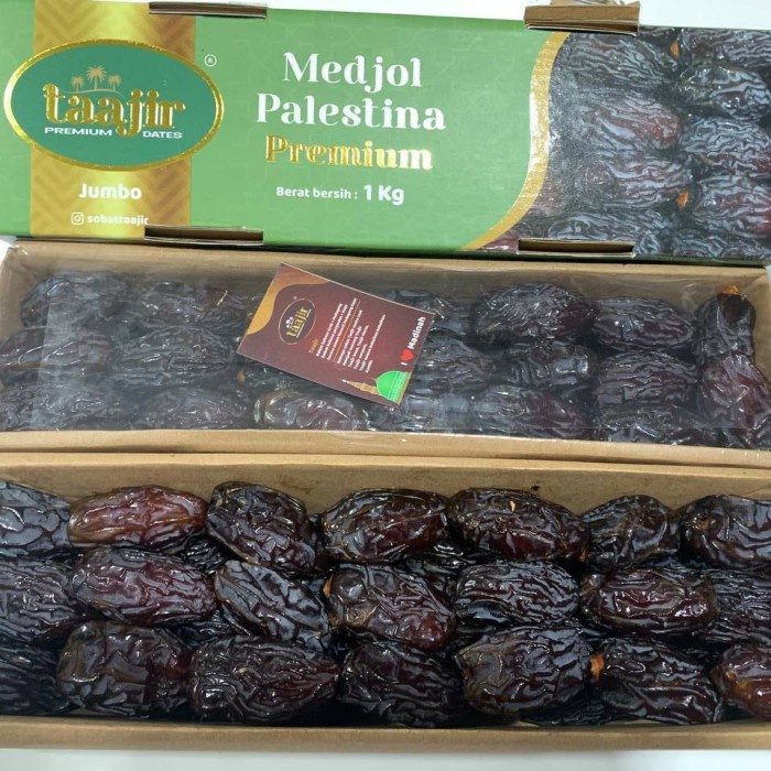 

KURMA MEDJOL PALESTINA JUMBO PREMIUM TAAJIR 1 KG TAMR PREMIUM