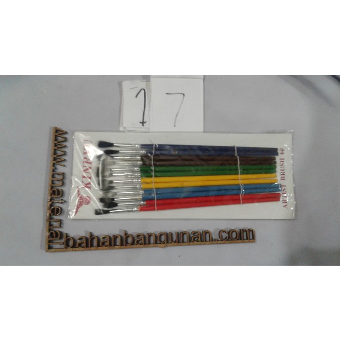 

kuas lukis warna warni nomer 6 jual per buah painting brush mini cat
