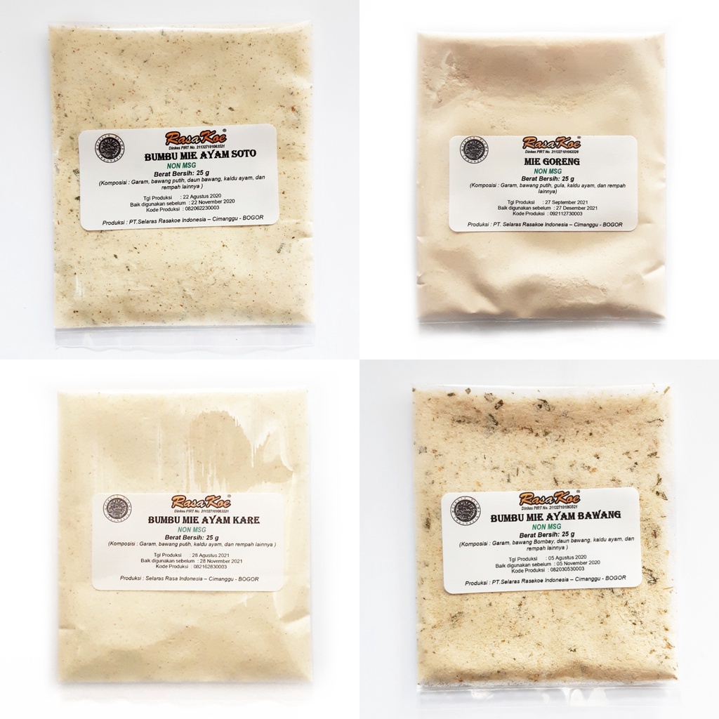 

HJE Bumbu Mie Non MSG 250gr Goreng, Ayam Bawang, Soto, Kare Rasakoe Bakso Aci Pangsit Basah Cuanki