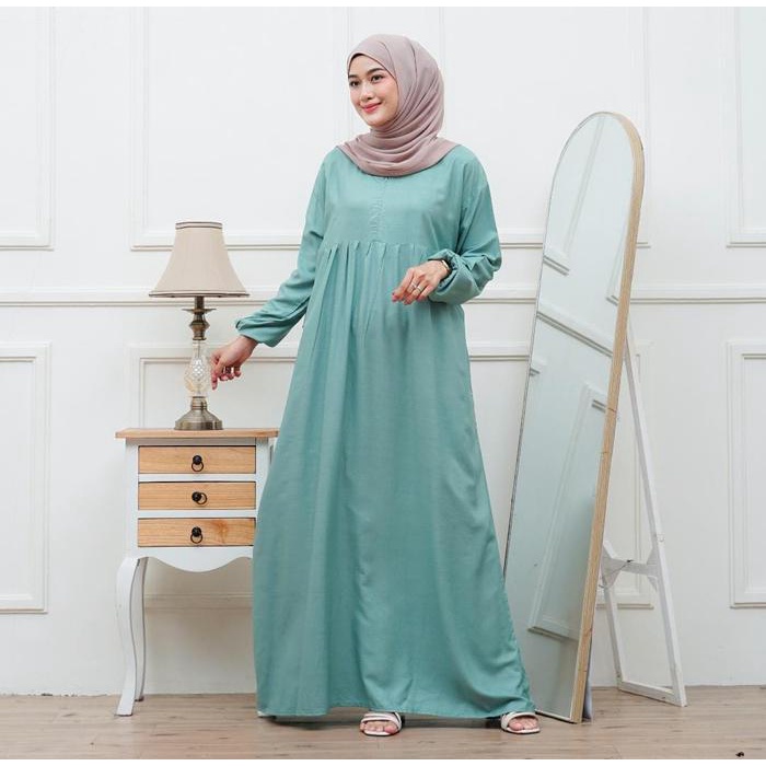 Terlaris Gamis Polos Rayon Premium Ld 120 Wanita Muslim