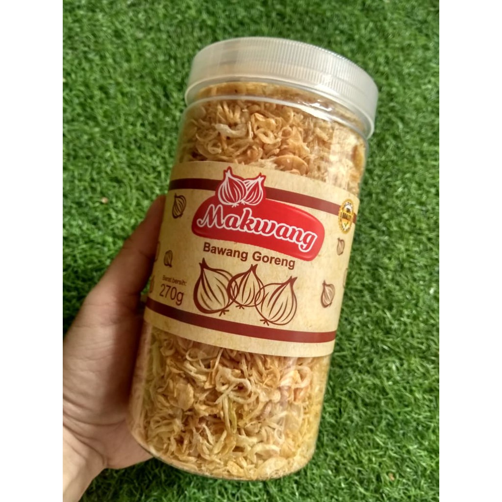 

HJE MAKWANG BAWANG GORENG ASLI SUMENEP UK 65/150/300 GRAM ORIGINAL TANPA TEPUNG PREMIUM CEMILAN