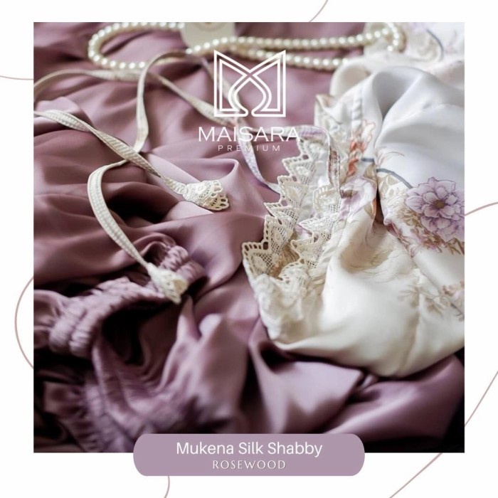 Full Set Mukena Sajadah Rosewood Silk Shabby Royale Premium Original