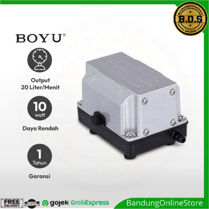 Ready Faktur Air Pump Boyu ES2 Pompa Gelembung Udara Aquarium Mesin Aerator 10W