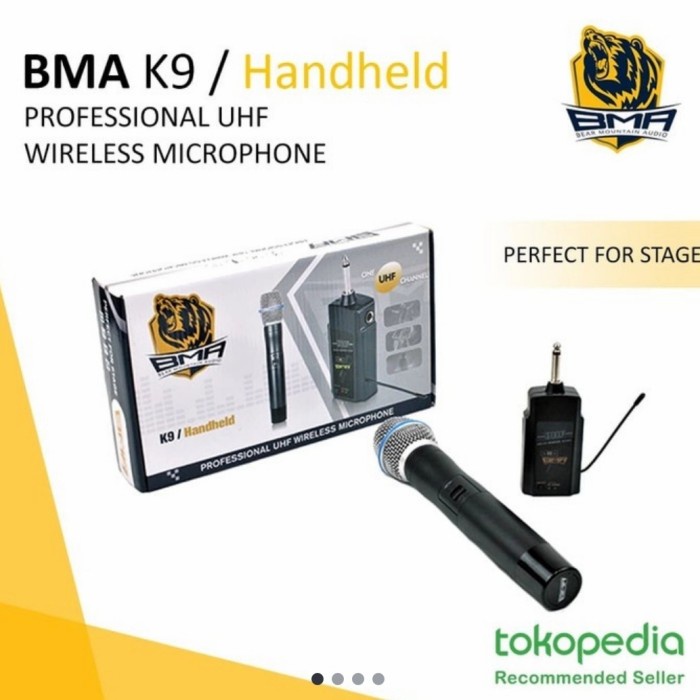 BMA K9 HANDHELD Professional UHF Wireless Microphone+RECEiVER * GAGANG