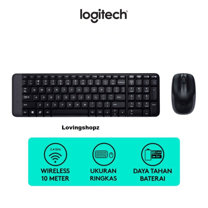 Logitech MK215 Wireless Keyboard Mouse, Keyboard dan Mouse Wireless