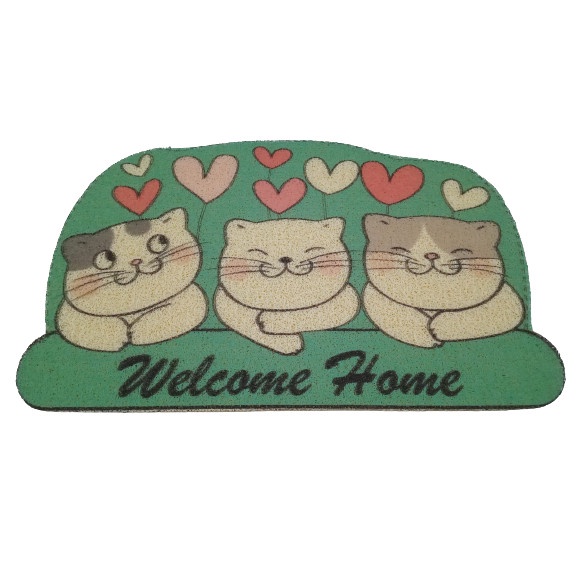 Baru Keset Bihun Gambar Kucing 1 Pcs - Alas Kaki Gambar Kucing