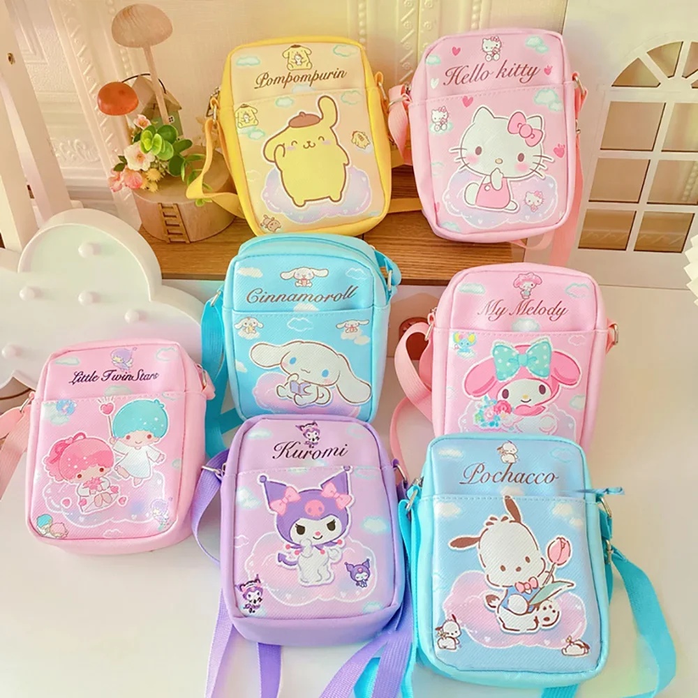 Crossbody Bags Sanrio Shoulder Messenger Bags Cute Cartoon Portable Backpacks Hellokitty Cinnamorol