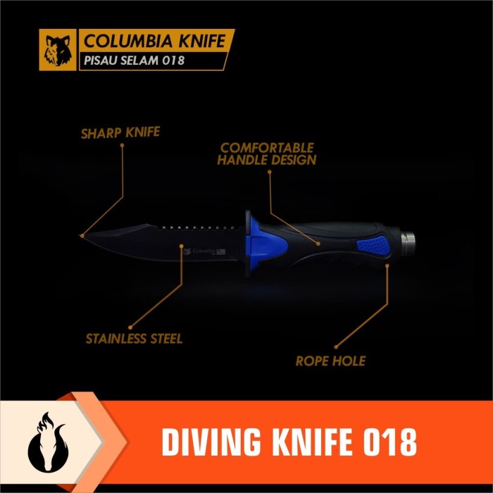 Pisau Selam Columbia Stainless 018 Dapat Mengapung