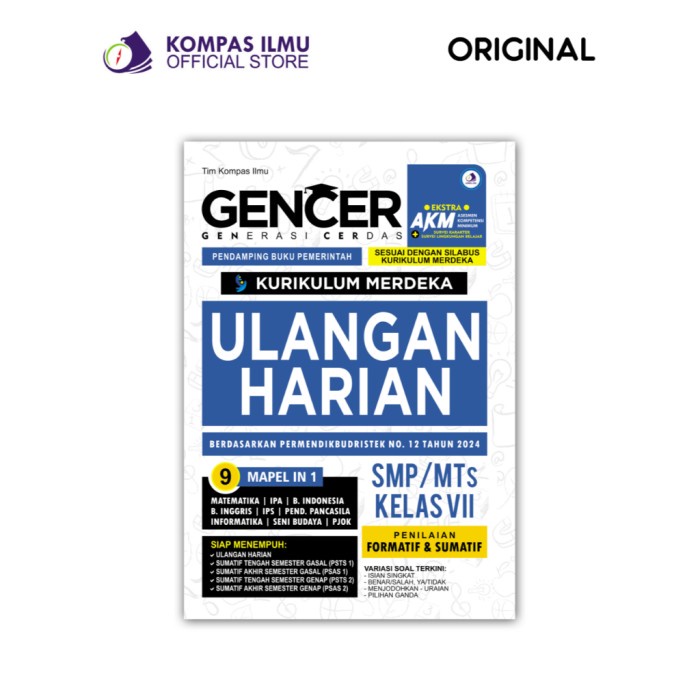 

Buku Kurikulum Merdeka Smp - Gencer Ulangan Harian Smp/Mts Kelas 7 Terbaru