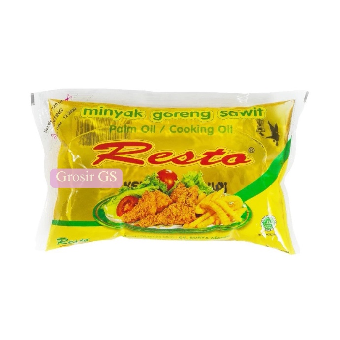 1 DUS MINYAK GORENG RESTO 180ml Bantal Bening