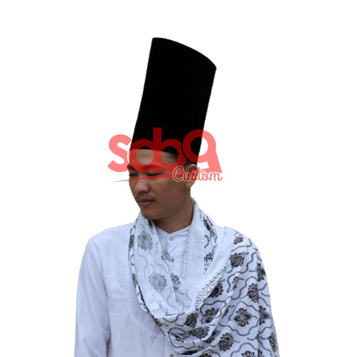 Good Quality Peci Sholat Songkok Kopiah Hitam Tinggi 20 30 50Cm - Peci Hitam Madura