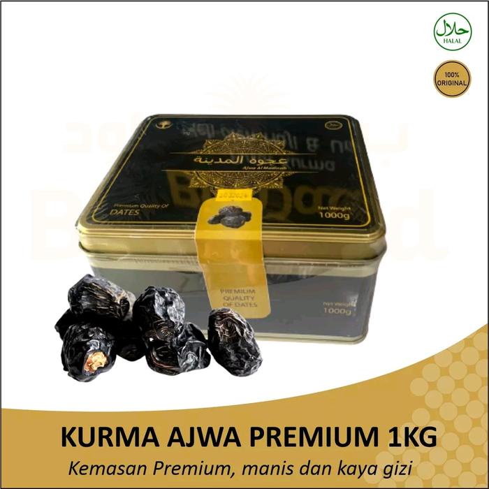 

Kurma Ajwa Premium Kaleng 1kg ajwa organik Food Camilan Kering