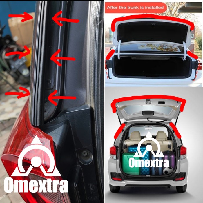 TOP" KARET PEREDAM BAGASI OMEXTRA KARET PEREDAM PINTU BAGASI SEAL MOBIL BIG