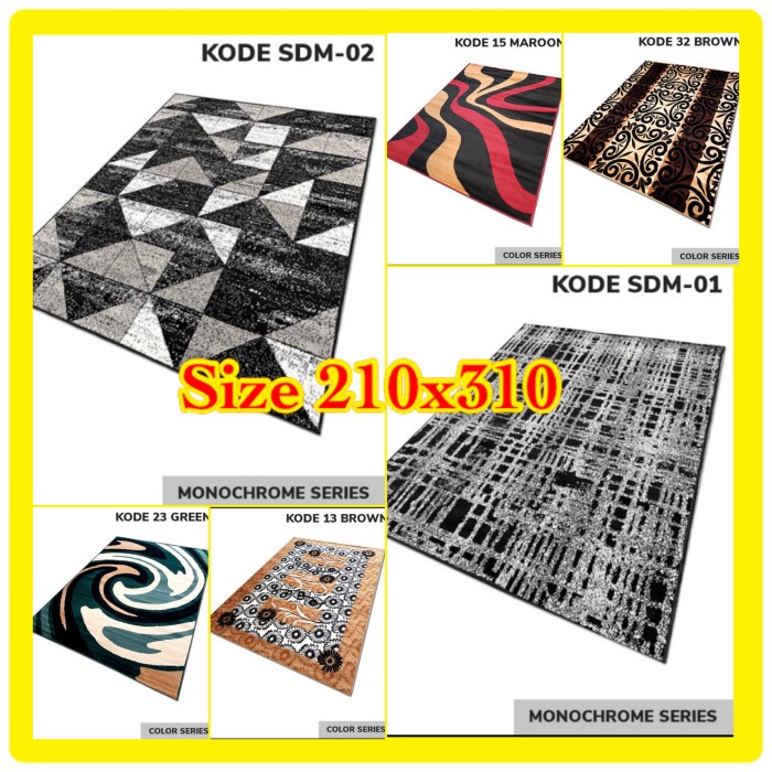 ADT- Karpet Lantai Permadani Stardust ukuran 210x310