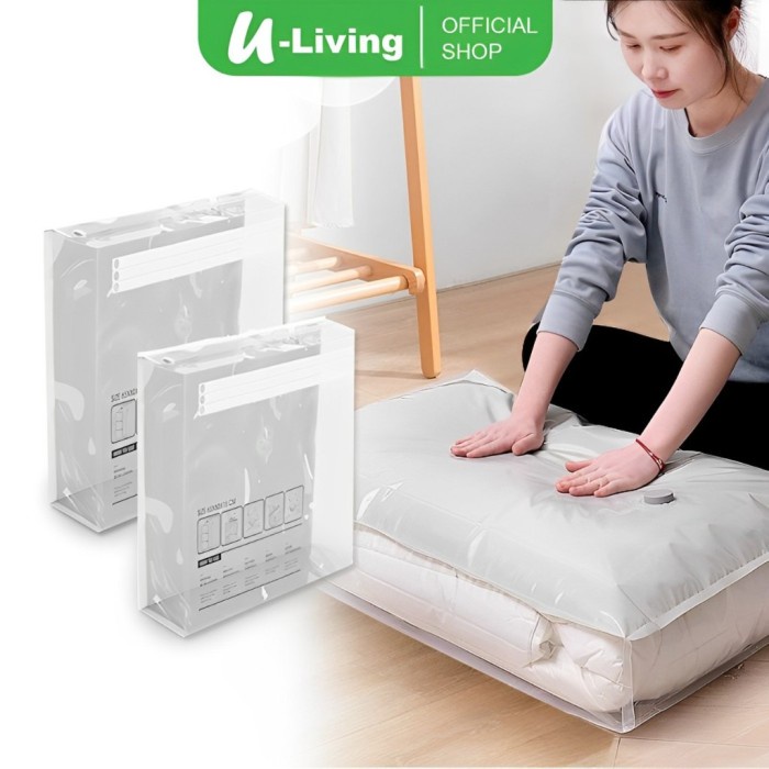 ADT- U-Living 4D Plastik Vacuum Bag Baju Kantong Pakaian Travel Anti-air