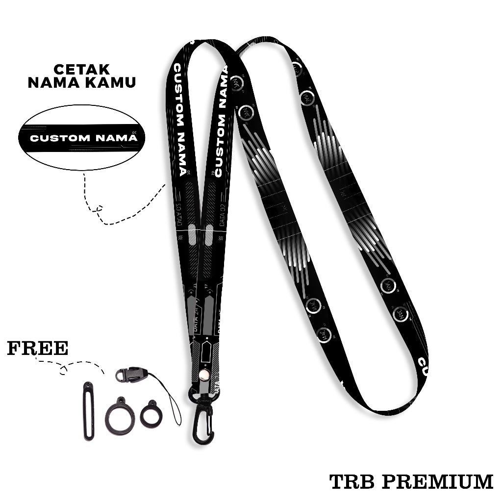 

iK! Lanyard Custom Nama Cyberpunk 1,5 cm Bisa Request Nama Full Printing 2 Sisi Gantungan Card