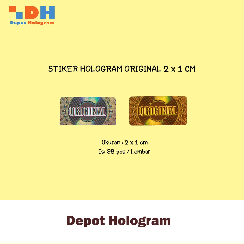 

IK! Stiker Hologram 3D Orinal 1 x 2 cm