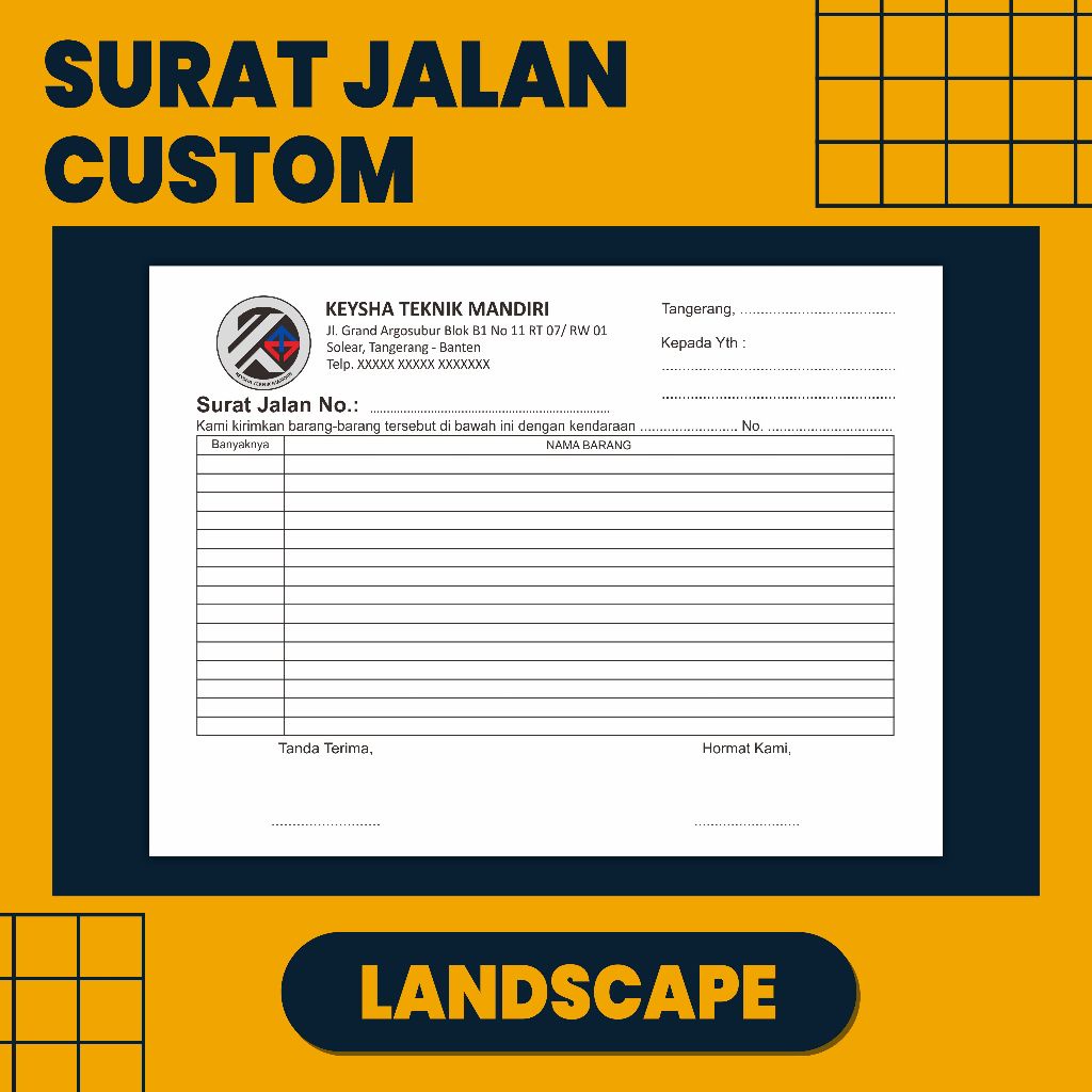 

IK! Surat jalan custom 1 ply 2 ply 3 ply ukuran 1/2