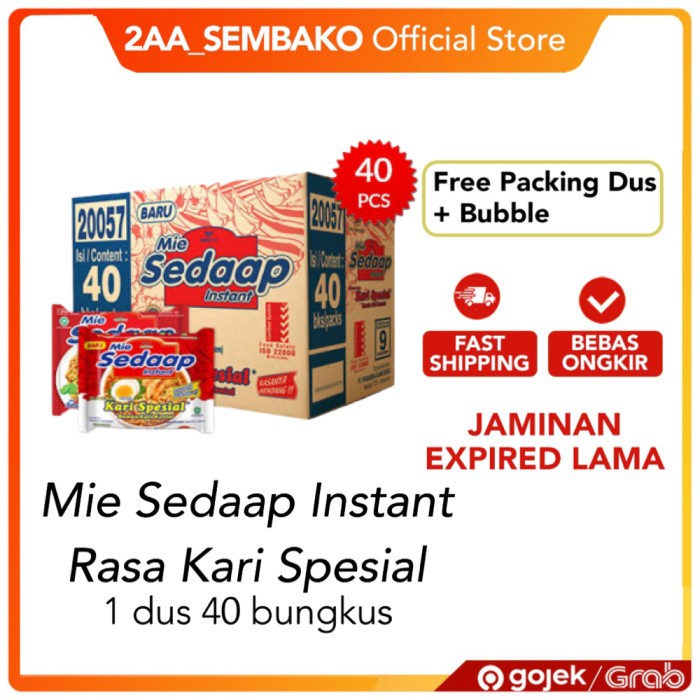 

Ready Mie Sedap Rasa Kari Spesial @1Dus