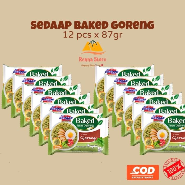 

Ready Sedaap Mie Baked Goreng Dan Kuah (Isi 12Pcs) Instan Food Noodles Pedas Bawang Bayam Soto