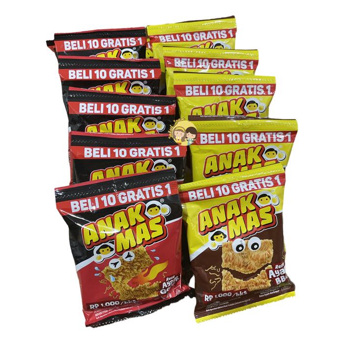 

Ready Anak Mas Mie 10 X 18 Gr Rasa Ayam Geprek - Ayam Bbq By Jadoel_Snack Food Noodles Pedas Goreng