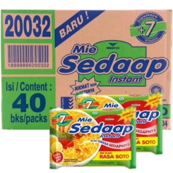 

Ready Mie Sedap Soto 1 Dus = 40 Pcs