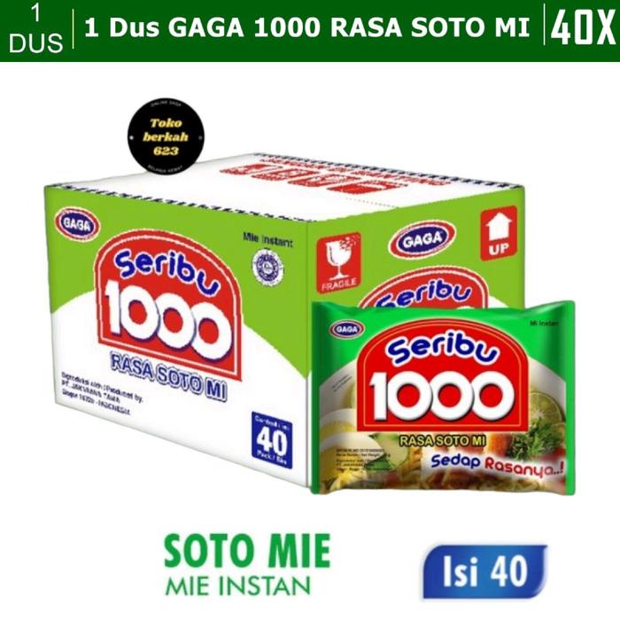 

Ready 1 Dus Mie Gaga 1000 Soto 50Gr Isi 40 Pcs