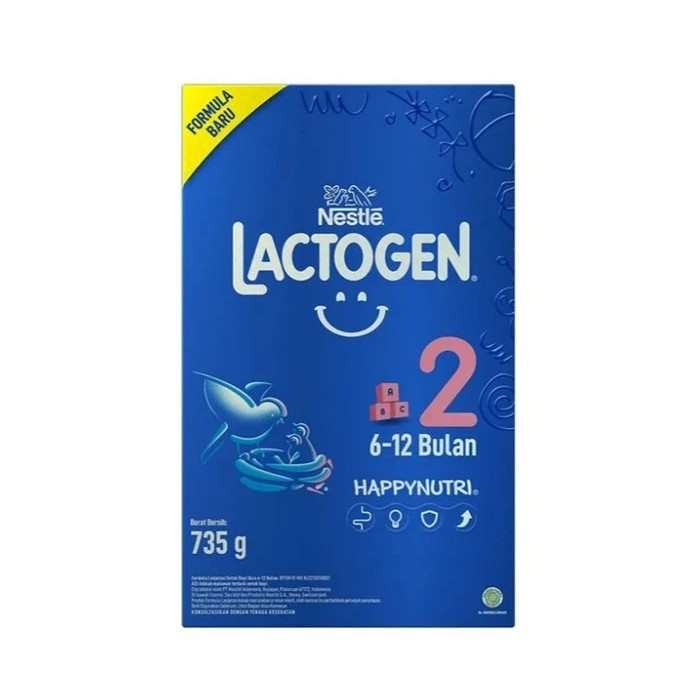 LACTOGEN 2 Happynutri Susu Formula 6-12 Bulan 735gr / 1000gr Bayi Bubuk