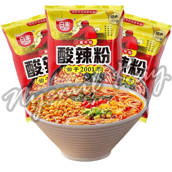 

Ready Akuan Instant Vermicelli Hot & Sour - Spicy Hot - Mie Chongqing