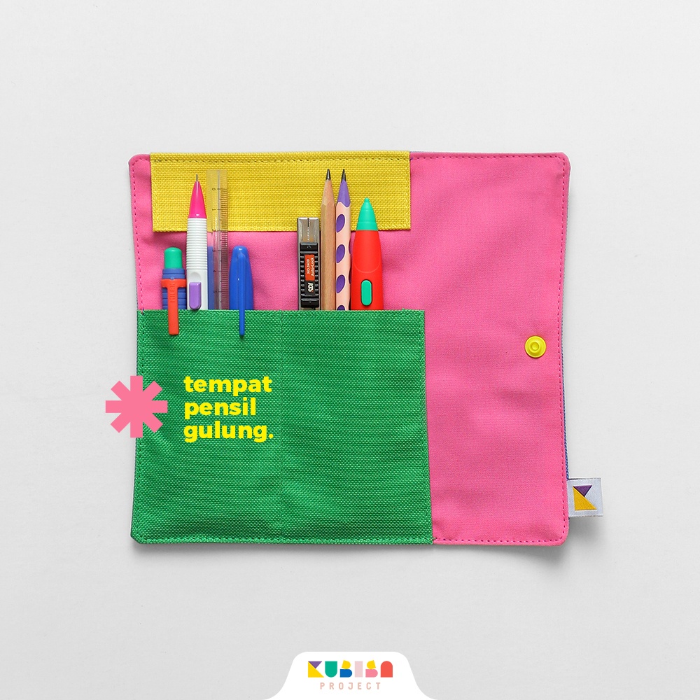 

iK! Roll Up Pencil Case / Tempat Pensil Gulung (Biru) KUBISA Project