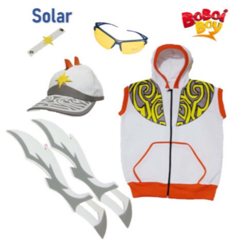 Kostum Boboiboy Solar Cahaya 2 pedang