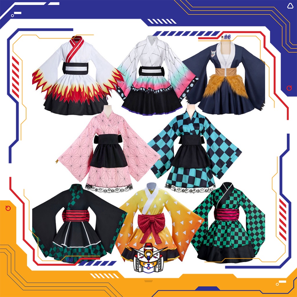 Dress Yukata Kimono Demon Slayers Kimetsu No Yaiba